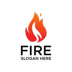 fire logo design vector, design for business etc