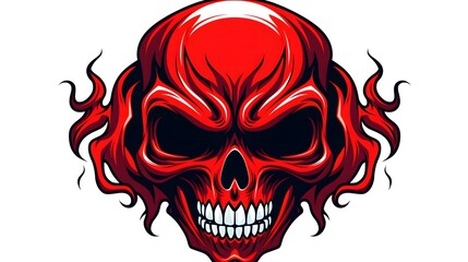 Skull Logo Icon Tattoo Vector Illustration Clipart for Graphic Design Projects