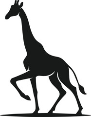 Wild animal giraffe vector isolated silhouette