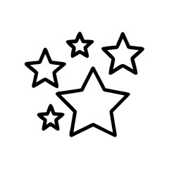 stars on transparent background for web and graphic design