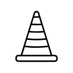 traffic cone icon on transparent background for web and graphic design
