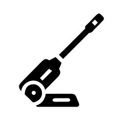 vacuum cleaner icon silhouette on transparent background for web and graphic design