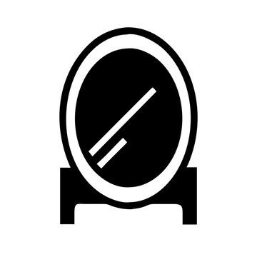 recommend clip art: vanity mirror icon silhouette on transparent background for web and graphic design