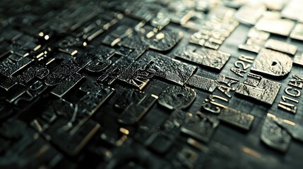 Creative text-based templates with layered effects and dynamic type styles.