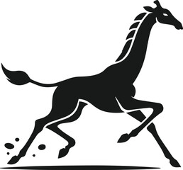 Wild animal giraffe vector isolated silhouette