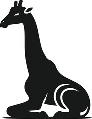 Wild animal giraffe vector isolated silhouette