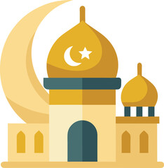 This vector illustration showcases the Taj Mahal, an iconic mosque and monument in Agra, India, representing travel and Indian architecture