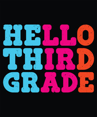 Hello Third Grade .with patches for t-shirts and other uses.