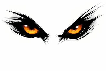 Orange eyes graphic illustration