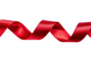 PNG Shiny red satin ribbon white background celebration accessories.