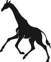 Wild animal giraffe vector isolated silhouette