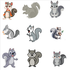 Sqirrel gray colour  vector