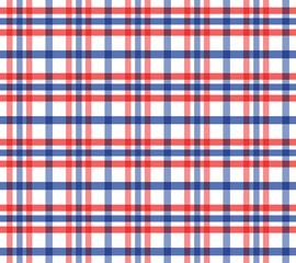 Red White and Blue Plaid Seamless Repeat