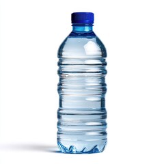 Naklejka premium Clear Plastic Water Bottle Isolated on White Background