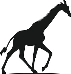Wild animal giraffe vector isolated silhouette