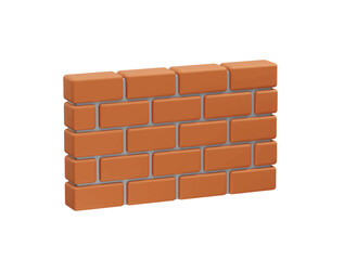 Brick Wall icon 3d rendering illustration