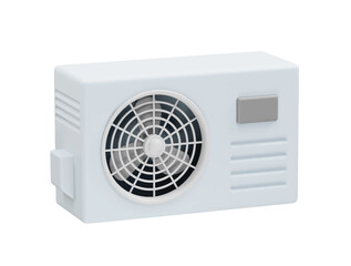 air conditioner machine icon 3d. Air Conditioner Unit Cooling System 3d rendering illustration