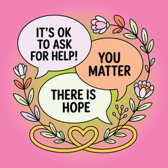 Obraz premium Together for Life Suicide Prevention Week Awareness