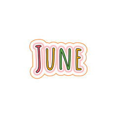 Cute Month Name Design for Calendar or Planner Use