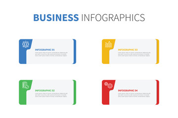 Business Infographic Vector Template For Presentations, Workflow Layout, Banner, Flow Chart, Info Graph.
