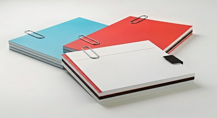 Notepads with paperclip set