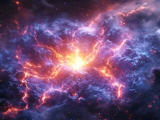 Fototapeta premium A pulsing energy core of raw electric power