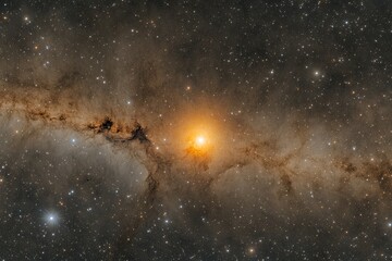 Obraz premium Deep space nebula with central star