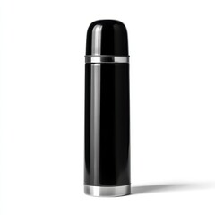 Sleek Black Insulated Thermos Bottle Perfect for On-the-Go Hydration