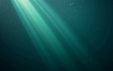 Obraz premium Gentle green beam cutting across dark teal backdrop, textured and smooth blend