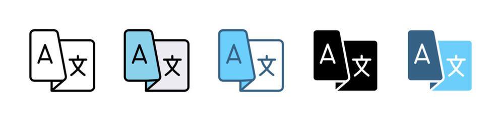 ENGLISH CLASS icons with various styles and colors