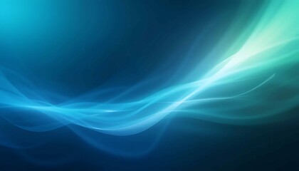 Fototapeta premium Abstract gradient with blue and green light beam, soft texture, dark background