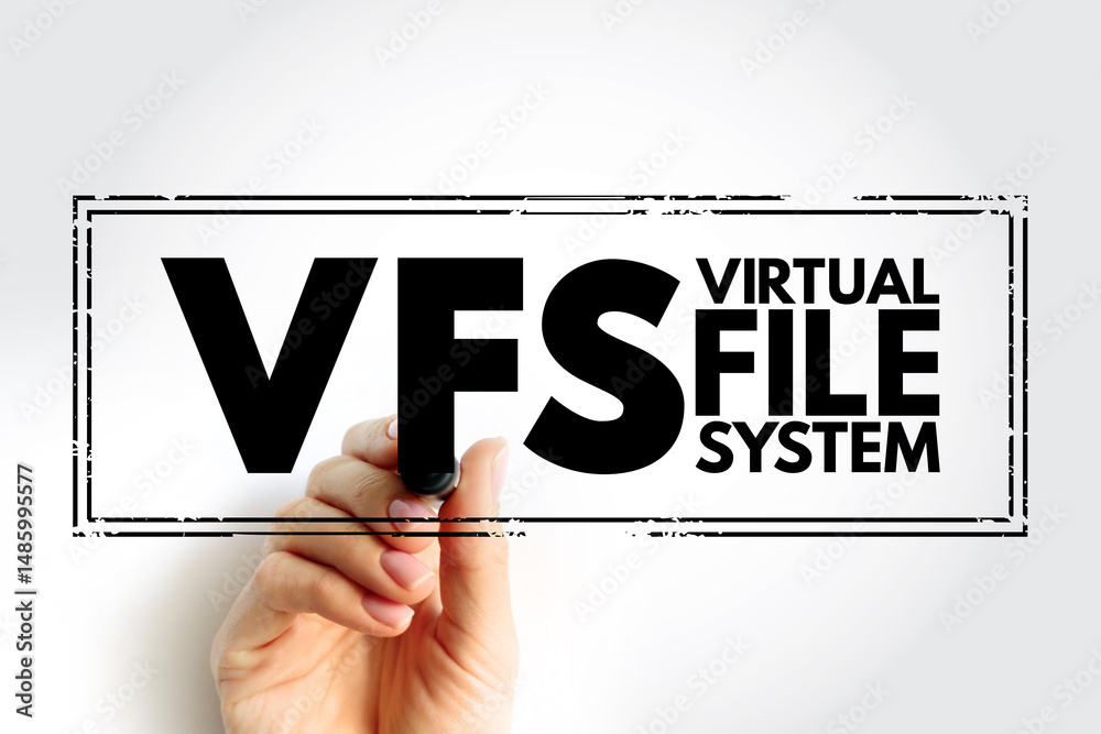 Aufkleber vfs - virtual file system is an abstract layer on top of a more concrete file system, acronym text c