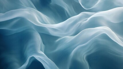 Obraz premium A mesmerizing abstract composition showcasing smooth, flowing blue shapes and textures.