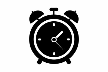 alarm  clockblack  silhouette vector