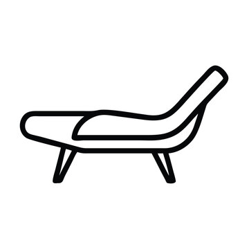 recommend clip art: recliner chair line art vector 