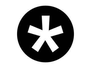 Fototapeta premium Asterisk Icon Vector Illustration Design