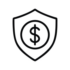 dollar sign inside a shield 