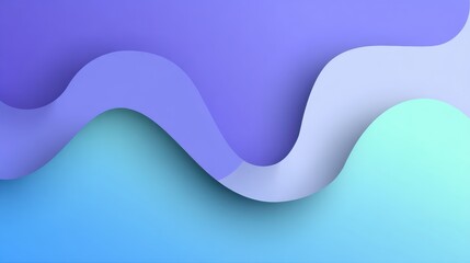 Enchanting blue and purple wave design in a gradient background showcasing soft blend transition for captivating art