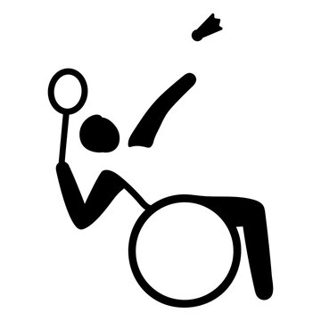 Paralympic sport pictogram para badminton