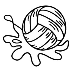 Waterpolo ball splash stroke