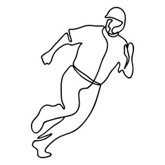 Baseball sport player running