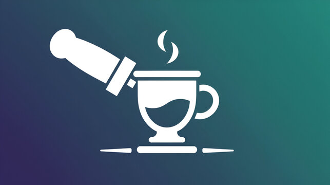coffee tamper icon sign vector - Powered by Adobe