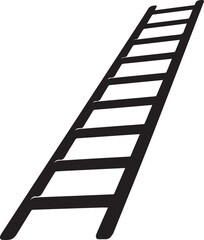 Ladder Silhouette Black vector in image
