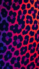 Illustration of a neon animal print leopard texture with bright colors, graphic, trendy, vibrant