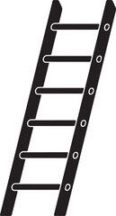 Ladder Silhouette Black vector in image