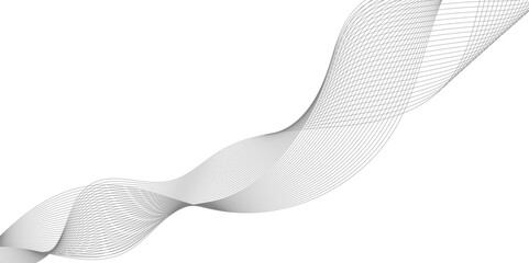 Fototapeta premium Abstract grey wave line texture background, abstract interlacing lines and points digital connection of elements, abstract smoke on black wave line background.