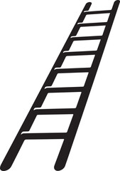 Ladder Silhouette Black vector in image