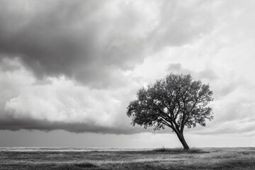 Obraz premium 015-047-065-u8969375333_A_tree_standing_resilient_after_a_storm._Emphasiz_b2ee0328-f831-4181-ac8d-cc318e23c18b_0