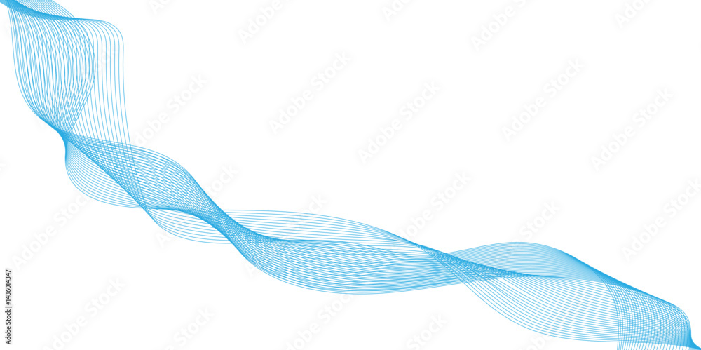 Canvas Prints abstract vector with blue wavy lines background, gradient blue isolated on white background in conce