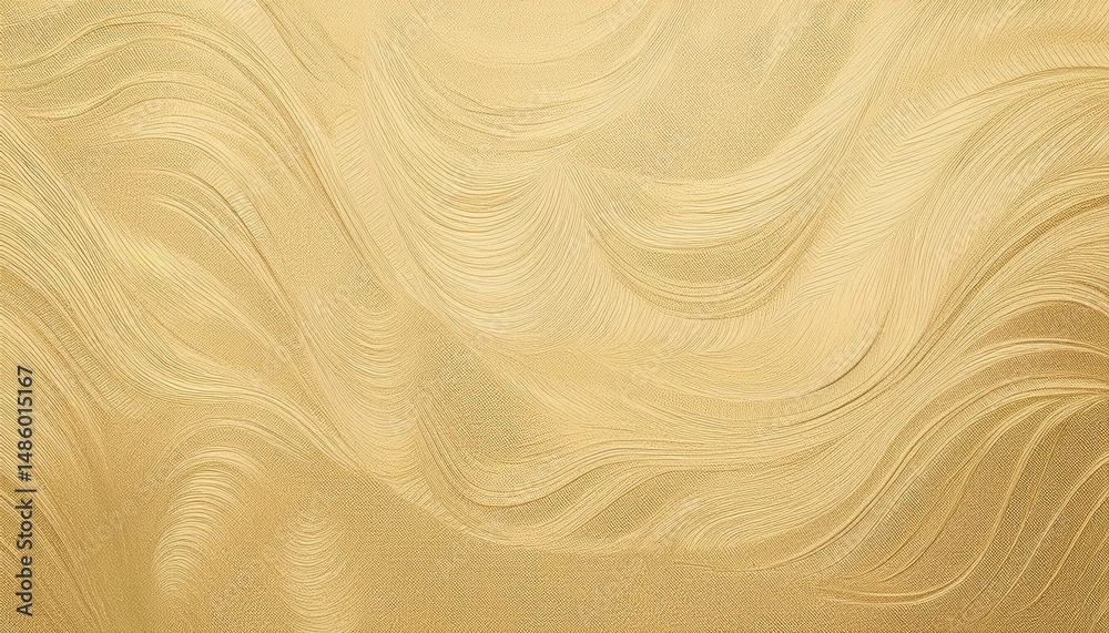 Leinwandbilder golden textured swirl pattern with embossed abstract lines for elegant wallpaper, web background, pr